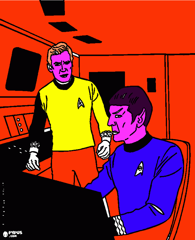 Spok e Kirk da colorare