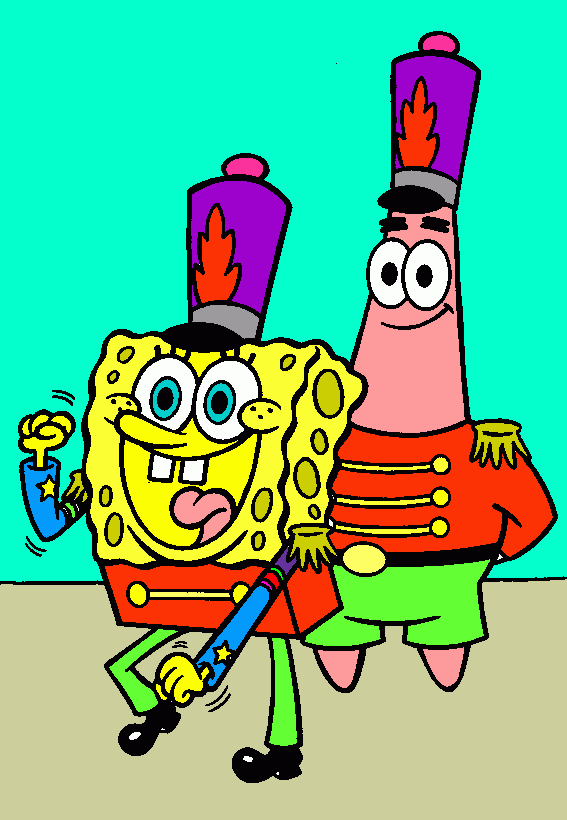 Spongebob e Patrick da colorare