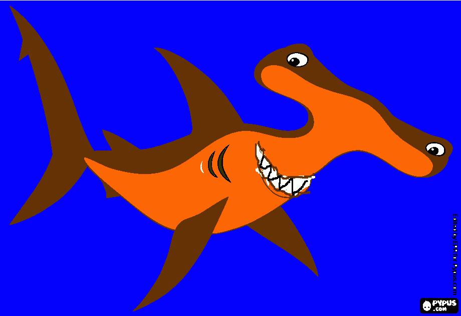 squalo martello da colorare