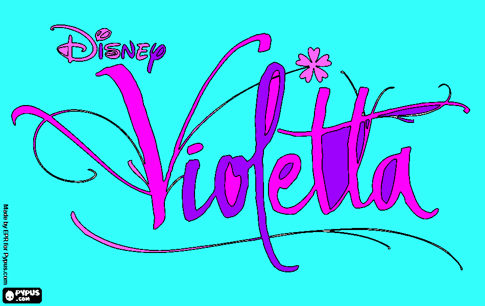 stemma di violetta da colorare