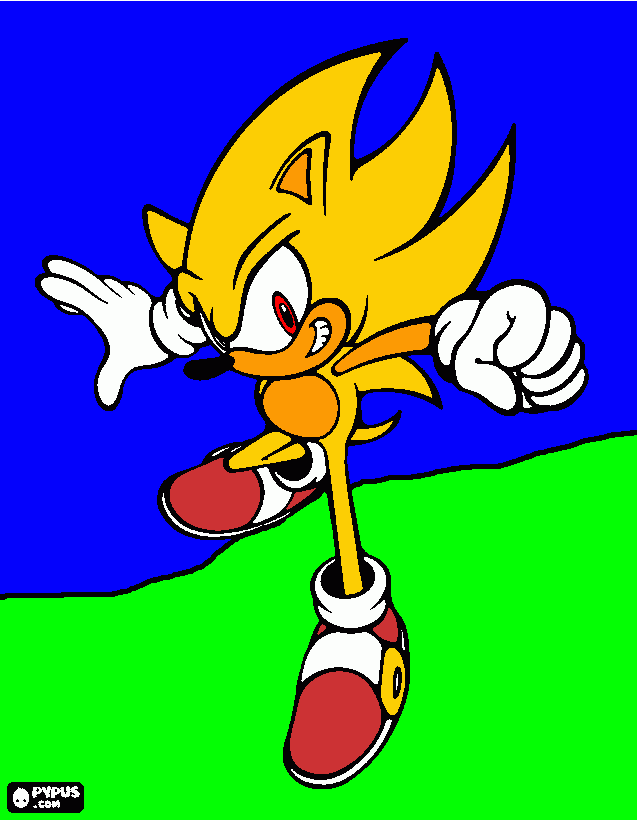 Super Sonic da colorare