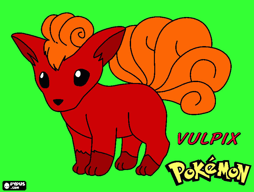 super  vulpix da colorare