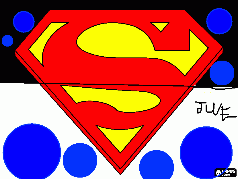 superman juventino da colorare