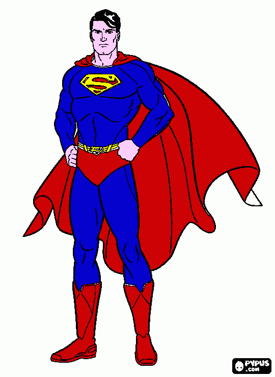 supermen da colorare