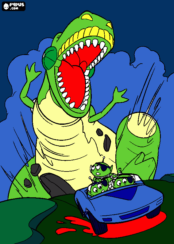 t-rex marco da colorare