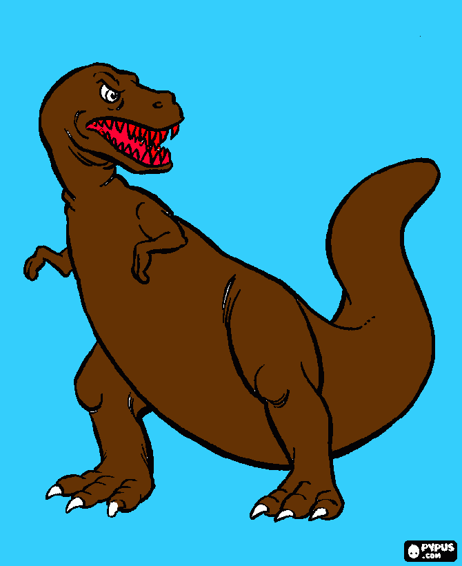 t rex da colorare