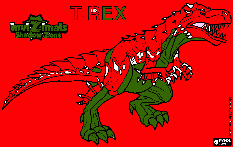 t-rex da colorare