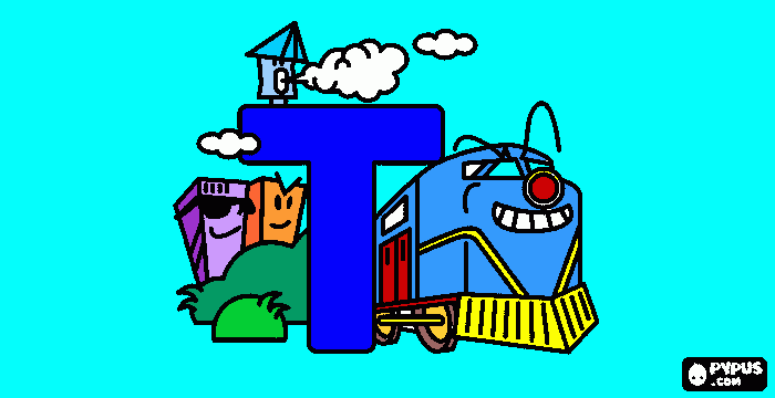 T treno da colorare
