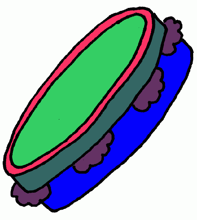 tamburello da colorare