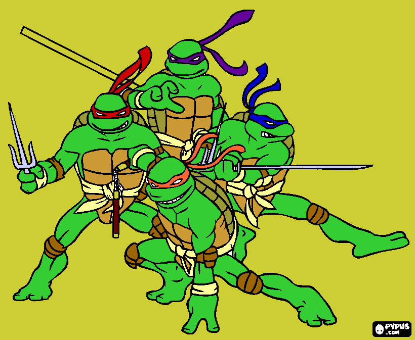 tartarughe ninja da colorare