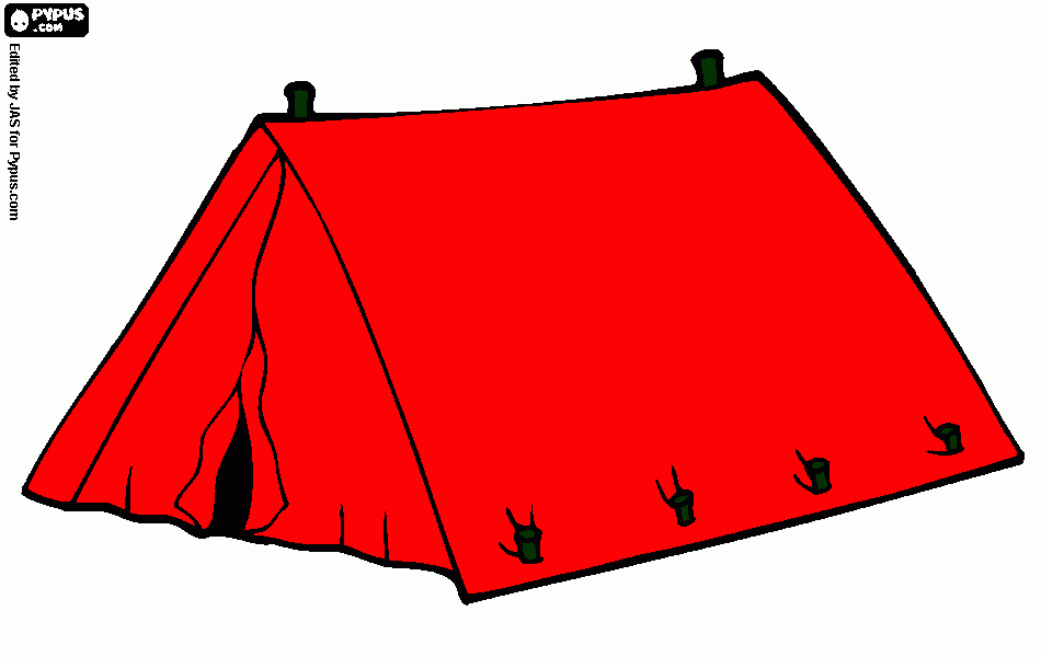 tenda da campeggio da colorare