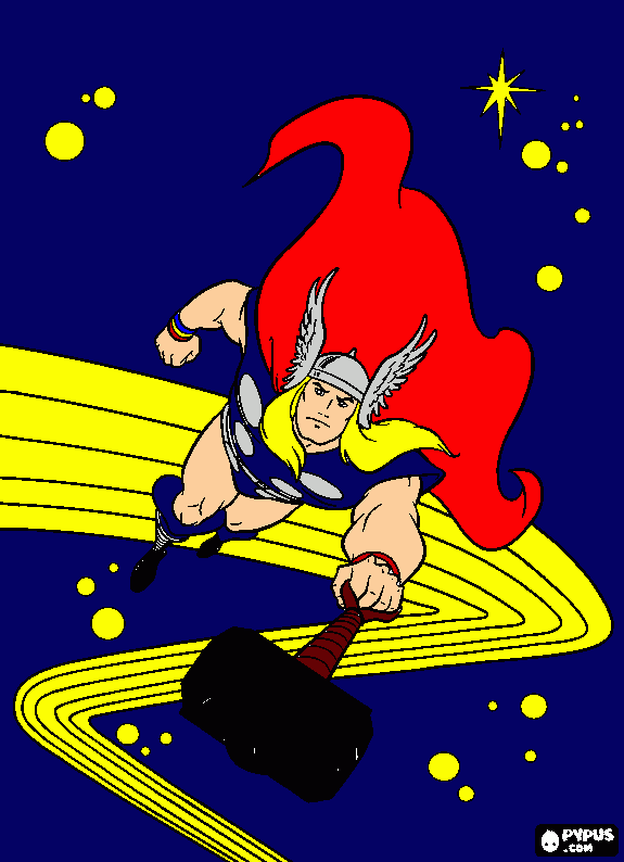 thor di rino da colorare