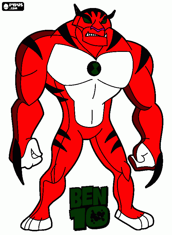 Tigre di Ben 10 da colorare