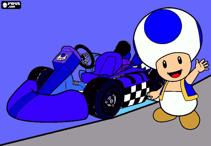 toad blu da colorare