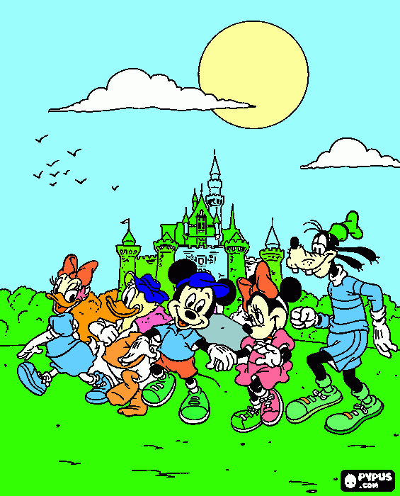 Topolino e i suoi amici da colorare