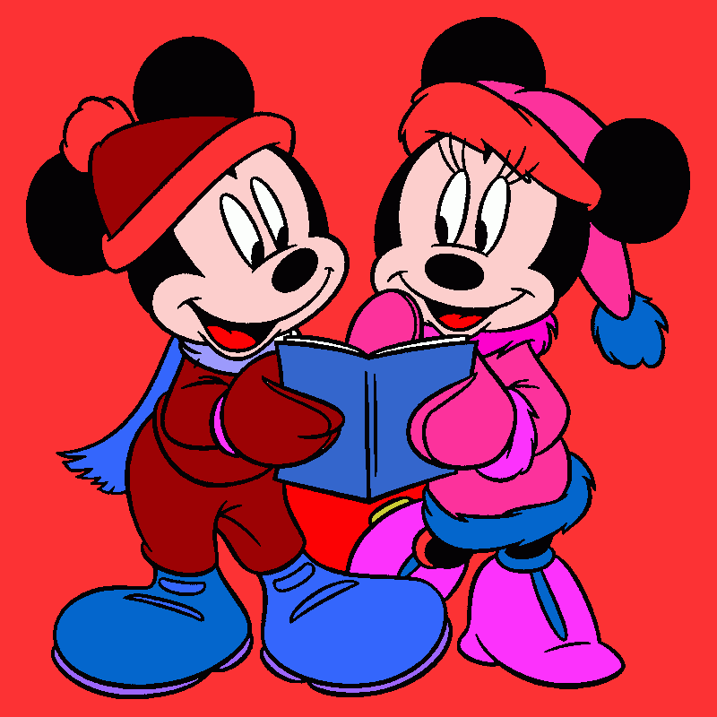 TOPOLINO E MINNI da colorare