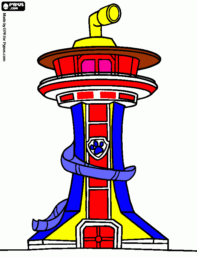 Torre di Controllo PAW PATROL da colorare