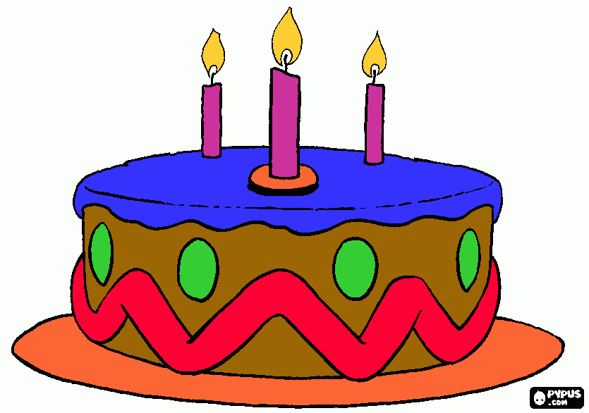 torta 3 anni da colorare