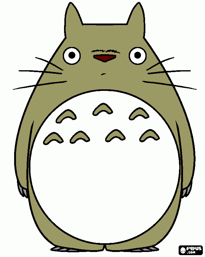 totoro da colorare