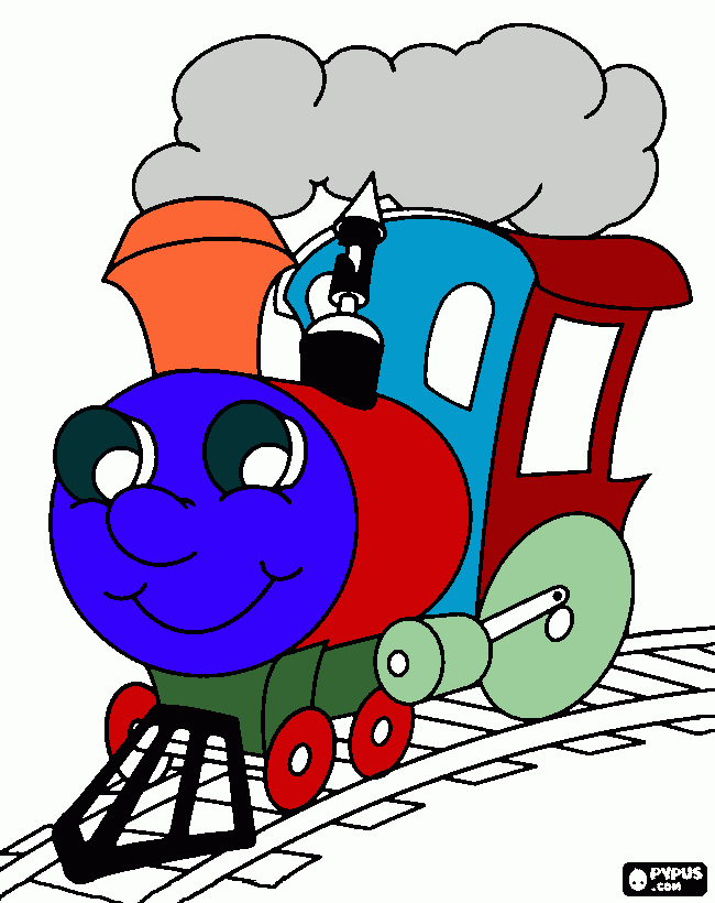 trenino asilo da colorare