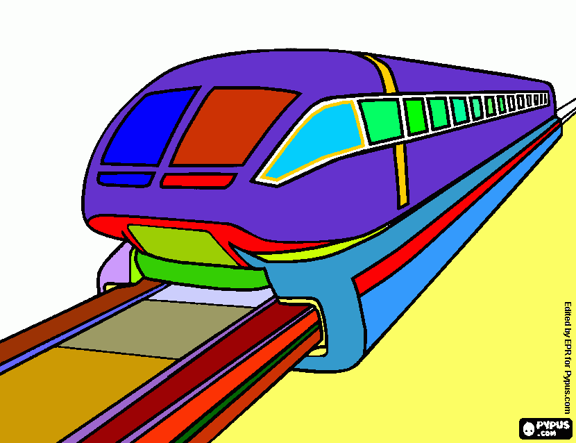 treno baglet da colorare