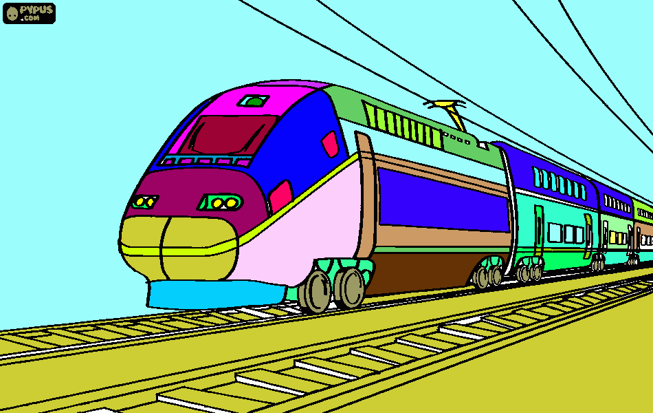 treno ciuf ciuf da colorare
