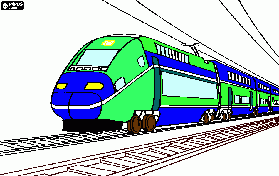 treno colorato da Davide da colorare
