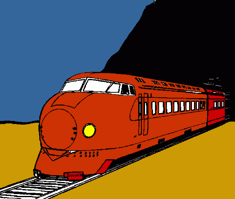 treno freccia rossa da colorare
