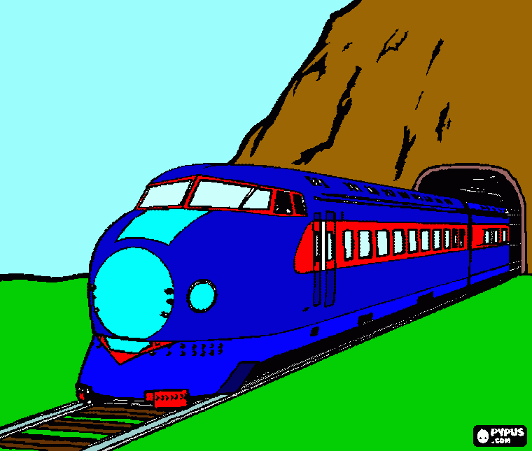 treno galleria da colorare