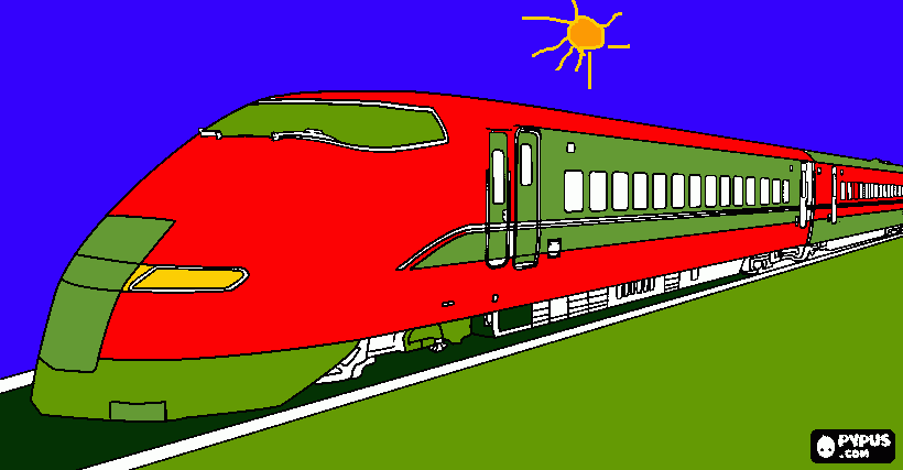 treno italo da colorare