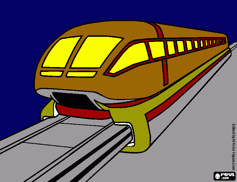 treno senza ruote da colorare