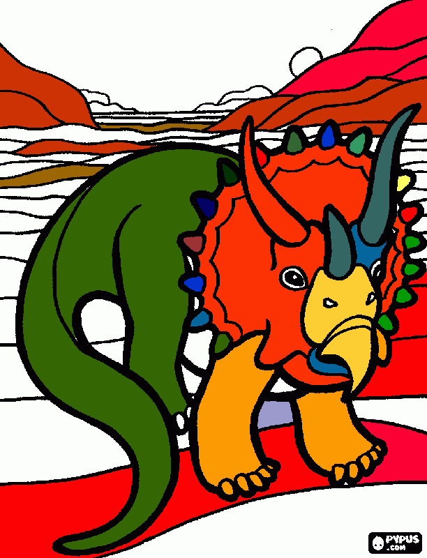triceratopo da colorare