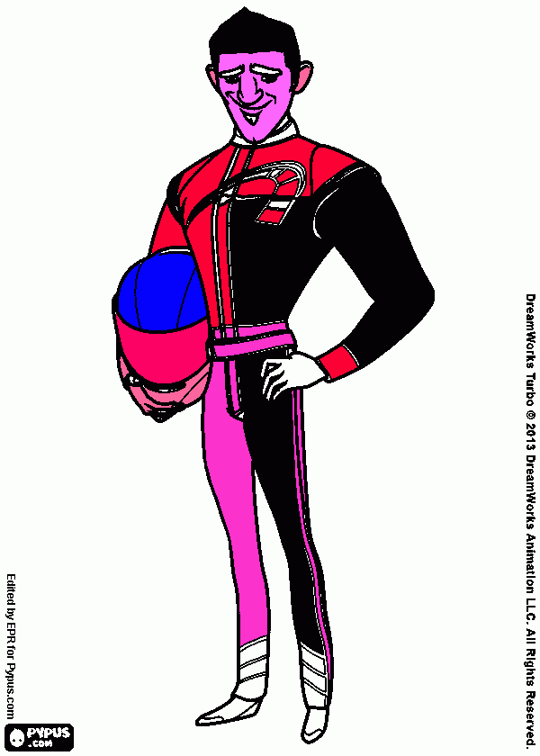 turbo man da colorare