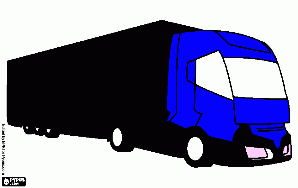 un camion da colorare