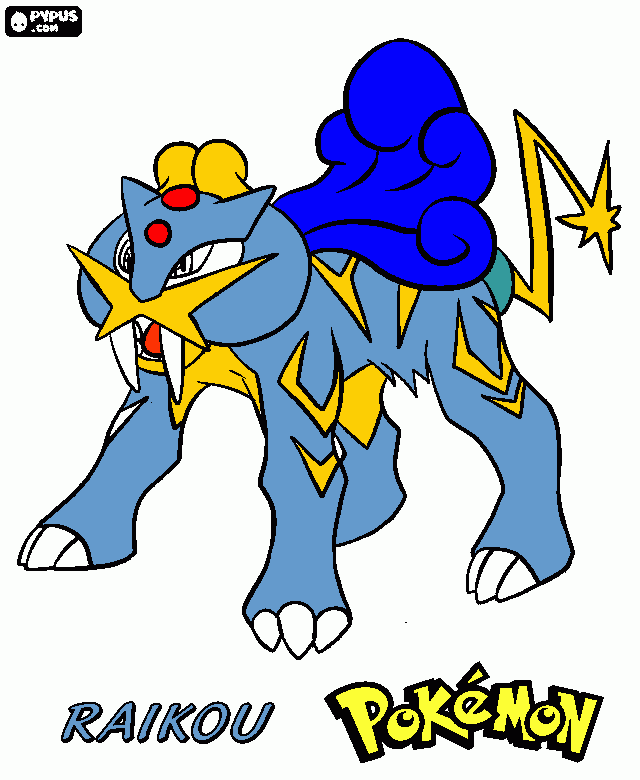 un fantastico raikou da colorare
