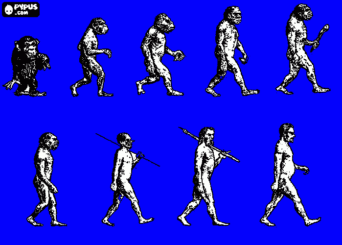 uomini primitivi da colorare