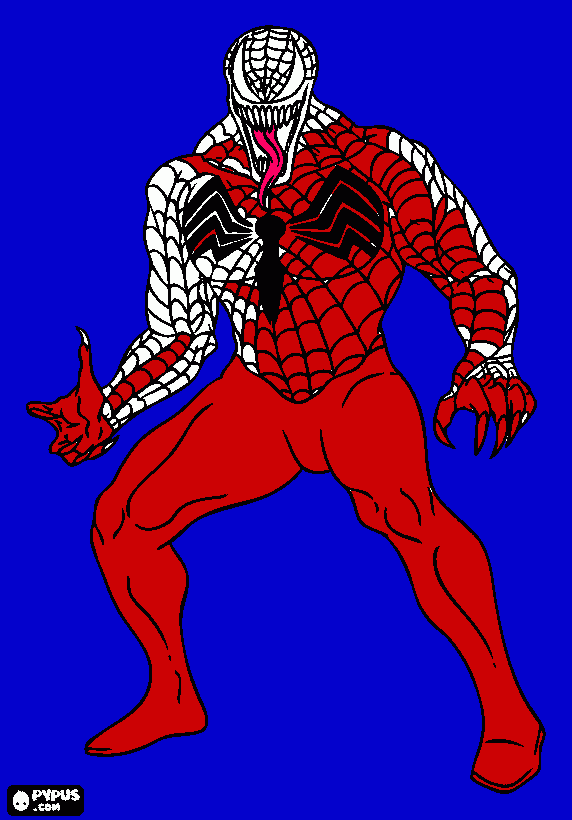 venom rosso da colorare