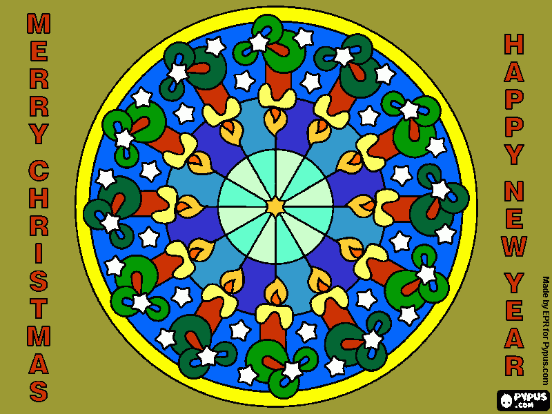 vetrata natalizia da colorare