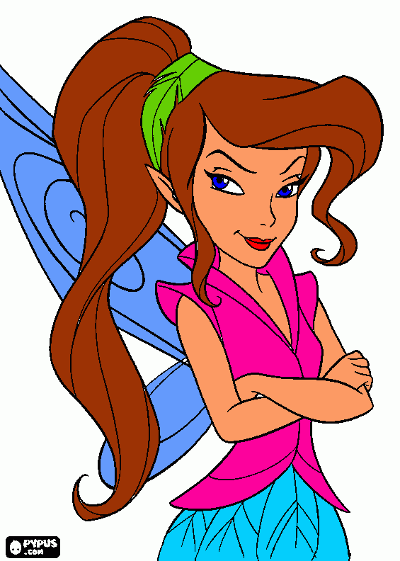 vidia la fata che inganna tinkerbell da colorare