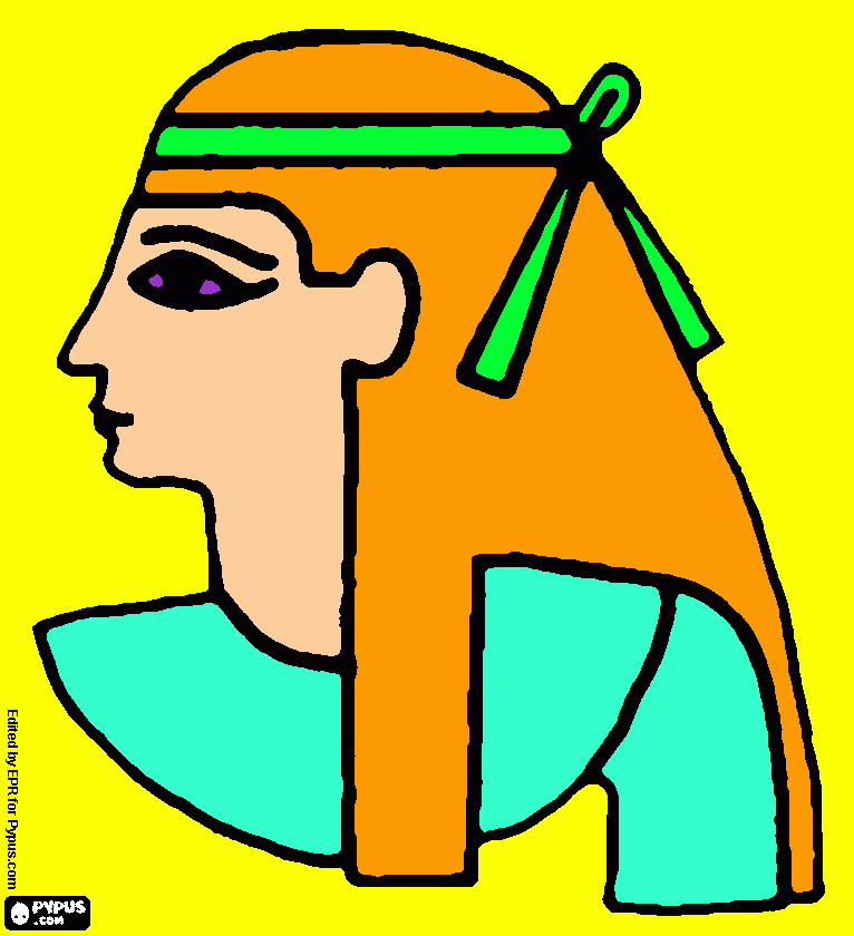 viso egiziano da colorare