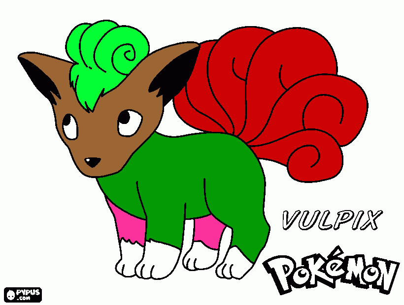 vulpix da colorare
