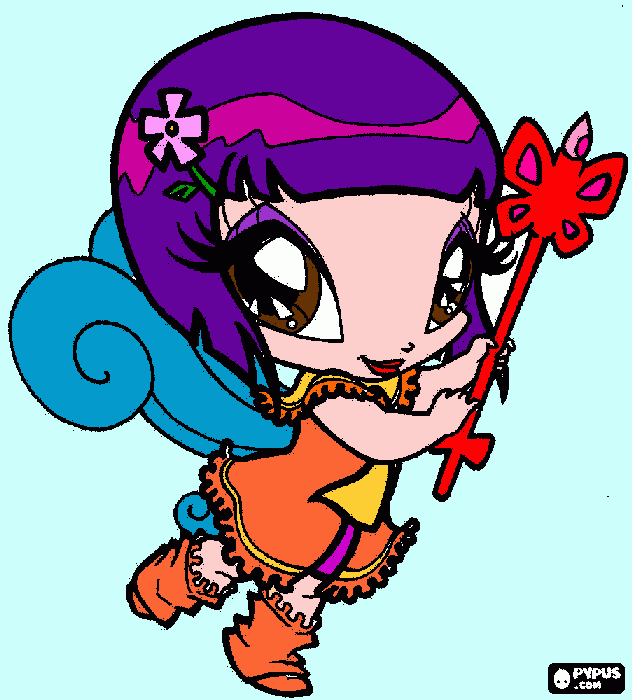 winx baby violet da colorare