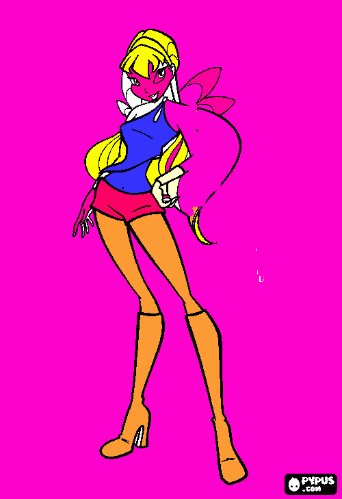 winx stella da colorare