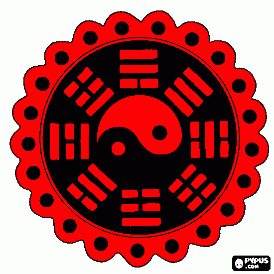 yin e yang da colorare