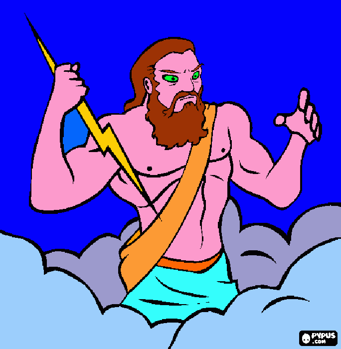 zeus da colorare
