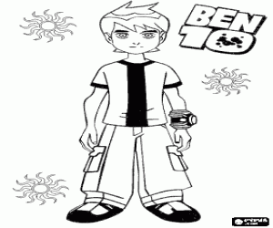 Colora Ben 10 e l'Omnitrix con il logo