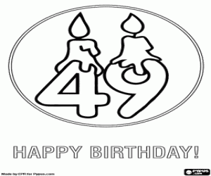 Colora Un 4 e un 9 per il compleanno