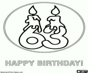 Colora Un 6 e un 3 per il compleanno