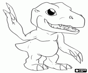Colora Agumon, un digimon