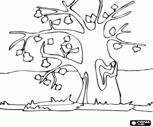 Colora Albero con poche foglie sui rami